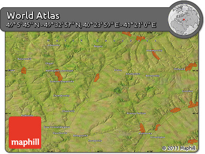 Satellite Map of the Area around 49° 19' 21" N, 40° 52' 30" E