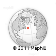 Outline Map of the Area around 49° 19' 21" N, 43° 16' 29" W, rectangular outline