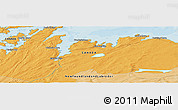 Political Panoramic Map of the area around 49° 19' 21" N, 54° 19' 30" W