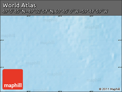 Physical Map of the Area around 49° 19' 21" N, 60° 16' 29" W