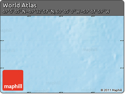 Physical Map of the Area around 49° 19' 21" N, 60° 16' 29" W