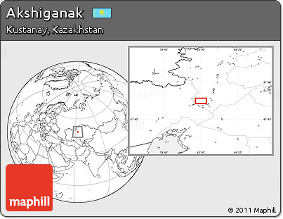 Blank Location Map of Akshiganak