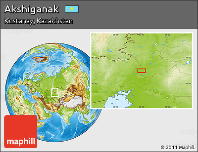 Physical Location Map of Akshiganak