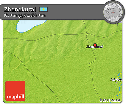 Physical 3D Map of Zhanakural