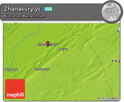 Physical 3D Map of Zhanakurylys