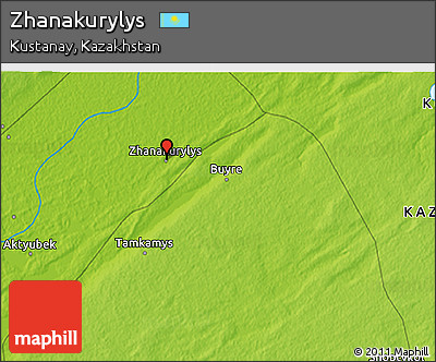 Physical 3D Map of Zhanakurylys