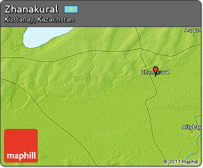 Physical 3D Map of Zhanakural