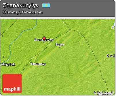 Physical 3D Map of Zhanakurylys