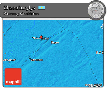 Political 3D Map of Zhanakurylys