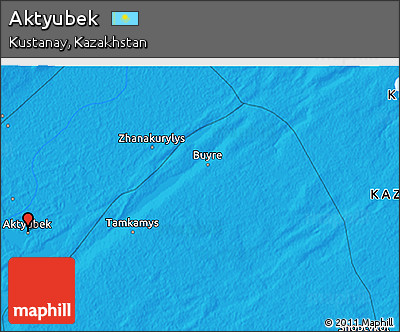 Political 3D Map of Aktyubek