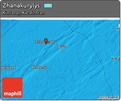 Political 3D Map of Zhanakurylys