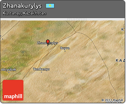 Satellite 3D Map of Zhanakurylys