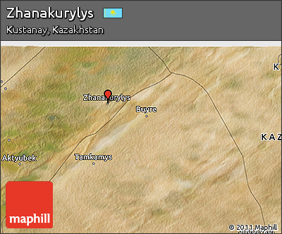 Satellite 3D Map of Zhanakurylys