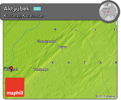 Physical Map of Aktyubek