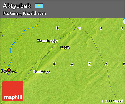 Physical Map of Aktyubek