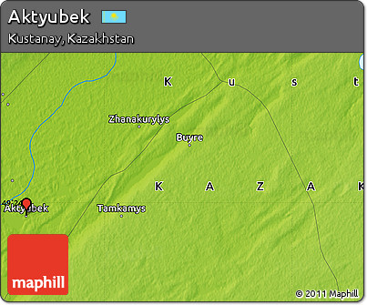 Physical Map of Aktyubek