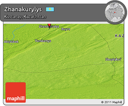 Physical Panoramic Map of Zhanakurylys