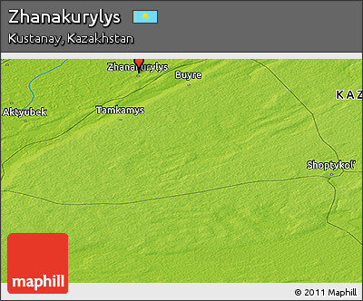 Physical Panoramic Map of Zhanakurylys