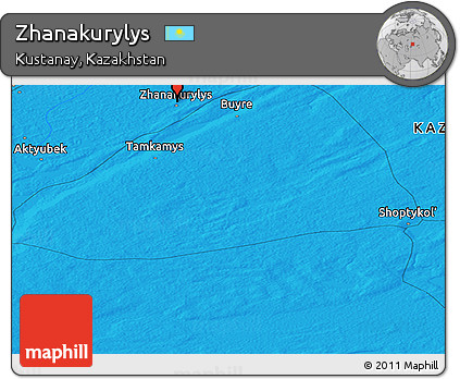 Political Panoramic Map of Zhanakurylys