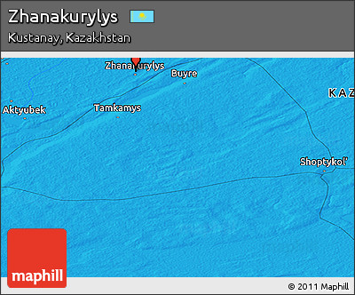 Political Panoramic Map of Zhanakurylys