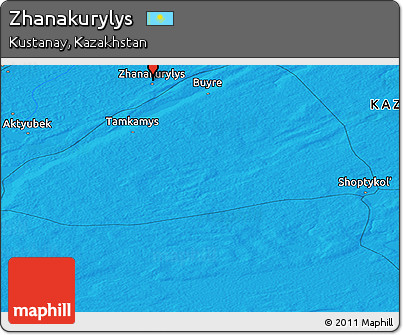 Political Panoramic Map of Zhanakurylys