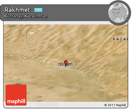 Satellite Panoramic Map of Rakhmet