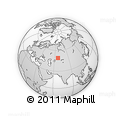 Outline Map of the Area around 49° 19' 21" N, 67° 13' 29" E, rectangular outline