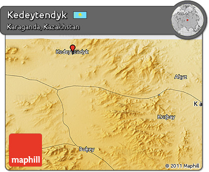 Physical 3D Map of Kedeytendyk