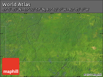 Satellite Map of the Area around 49° 19' 21" N, 83° 13' 29" W