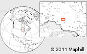 Blank Location Map of the area around 49° 19' 21" N, 84° 4' 29" W