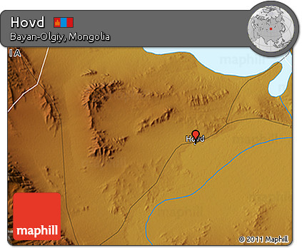 Physical 3D Map of Hovd
