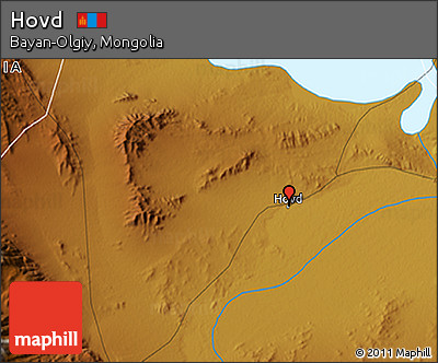 Physical 3D Map of Hovd