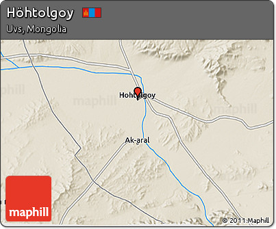 Shaded Relief 3D Map of Höhtolgoy