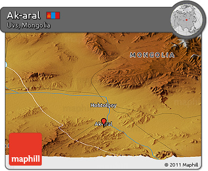 Physical Panoramic Map of Ak-aral