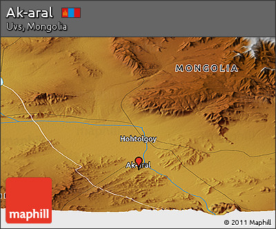 Physical Panoramic Map of Ak-aral