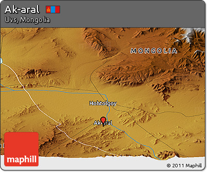 Physical Panoramic Map of Ak-aral