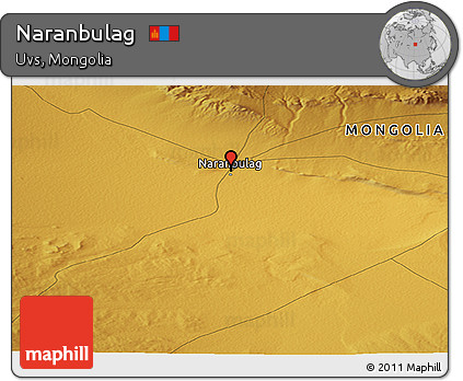 Physical Panoramic Map of Naranbulag