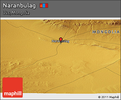 Physical Panoramic Map of Naranbulag