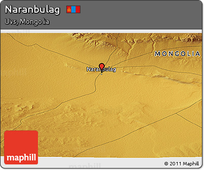 Physical Panoramic Map of Naranbulag