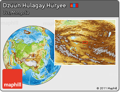 Physical Location Map of Dzüün Hulagay Hüryee