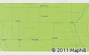 Physical 3D Map of the area around 49° 19' 21" N, 97° 40' 30" W