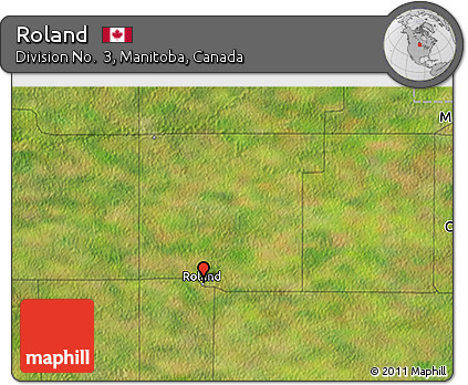 Satellite 3D Map of Roland