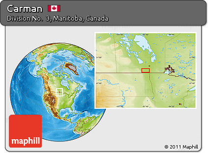 Physical Location Map of Carman