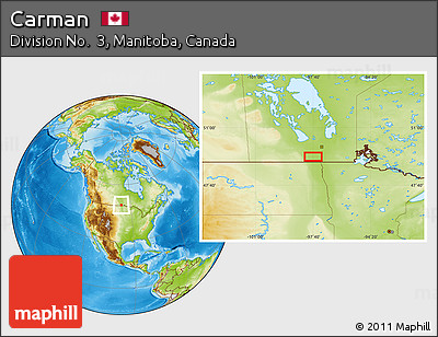 Physical Location Map of Carman
