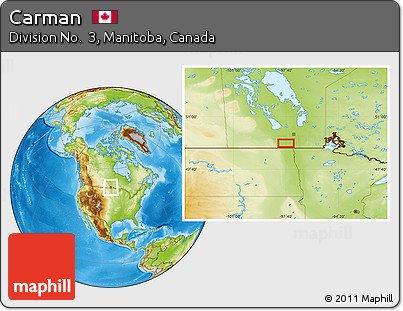 Physical Location Map of Carman