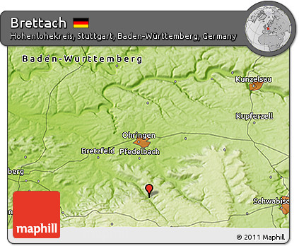 Physical 3D Map of Brettach