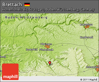 Physical 3D Map of Brettach