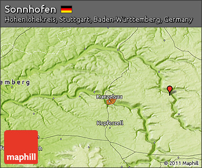 Physical 3D Map of Sonnhofen