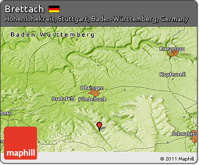 Physical 3D Map of Brettach