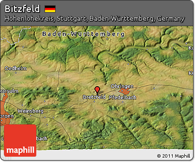 Satellite 3D Map of Bitzfeld